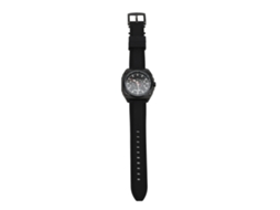 Relógio Masculino Multifuncional de Quartzo Resistente À Água Pulseira de Silicone Casual com Cronógrafo e Data Preto