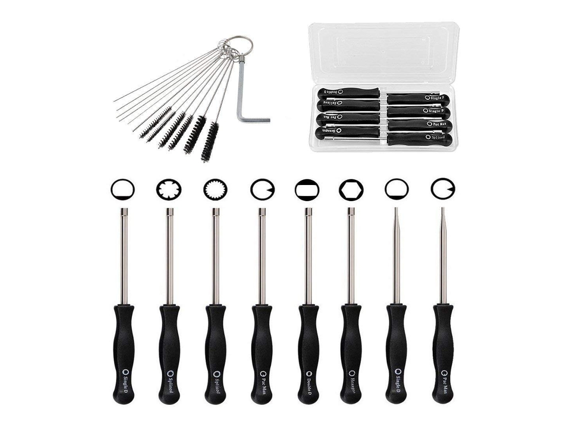 Conjunto de Ferramentas de Ajuste Do Carburador com Escova de Cerdas Ferramentas de Jardinagem