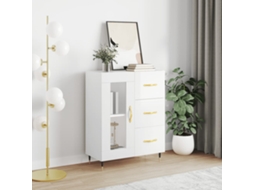 Aparador 69,5x34x90 cm Madera Procesada Blanco Brillo