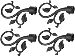 Conjunto De 4 Peças Para Decoração De Cortinas, Incluindo 4 Peças De Ponteiras Decorativas Para Varão/pompons, Ponteiras, Cabeças E Tampas