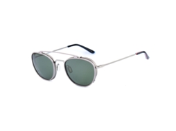 Armação de óculos de grau masculina Vuarnet VL19010001-Sunclip (cinza - aço inoxidável - 145 mm - Ø 54 mm)