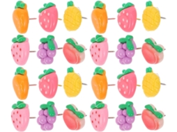 Tachinhas Decorativas Ibasenice, Fáceis de Instalar e Resistentes ao Desgaste, 30 Modelos de Frutas e Legumes, Variados