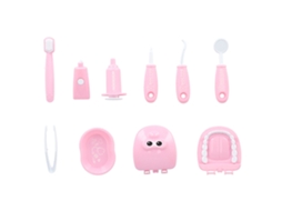 Primerox conjunto de Brinquedo de Dentista Infantil com Ferramentas de Simulação para Role playing Rosa