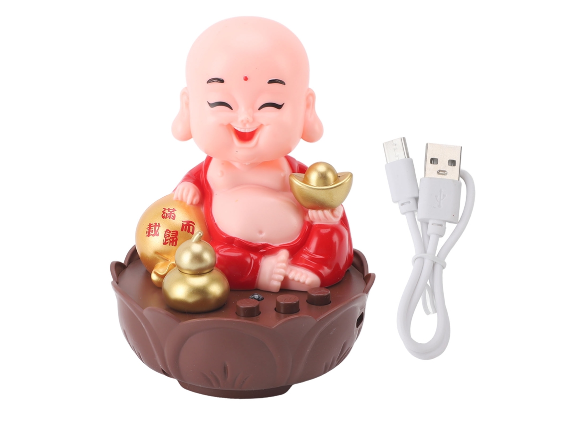 Estátua de Buda Sorridente com Música e USB para Casa e Escritório S/MARCA