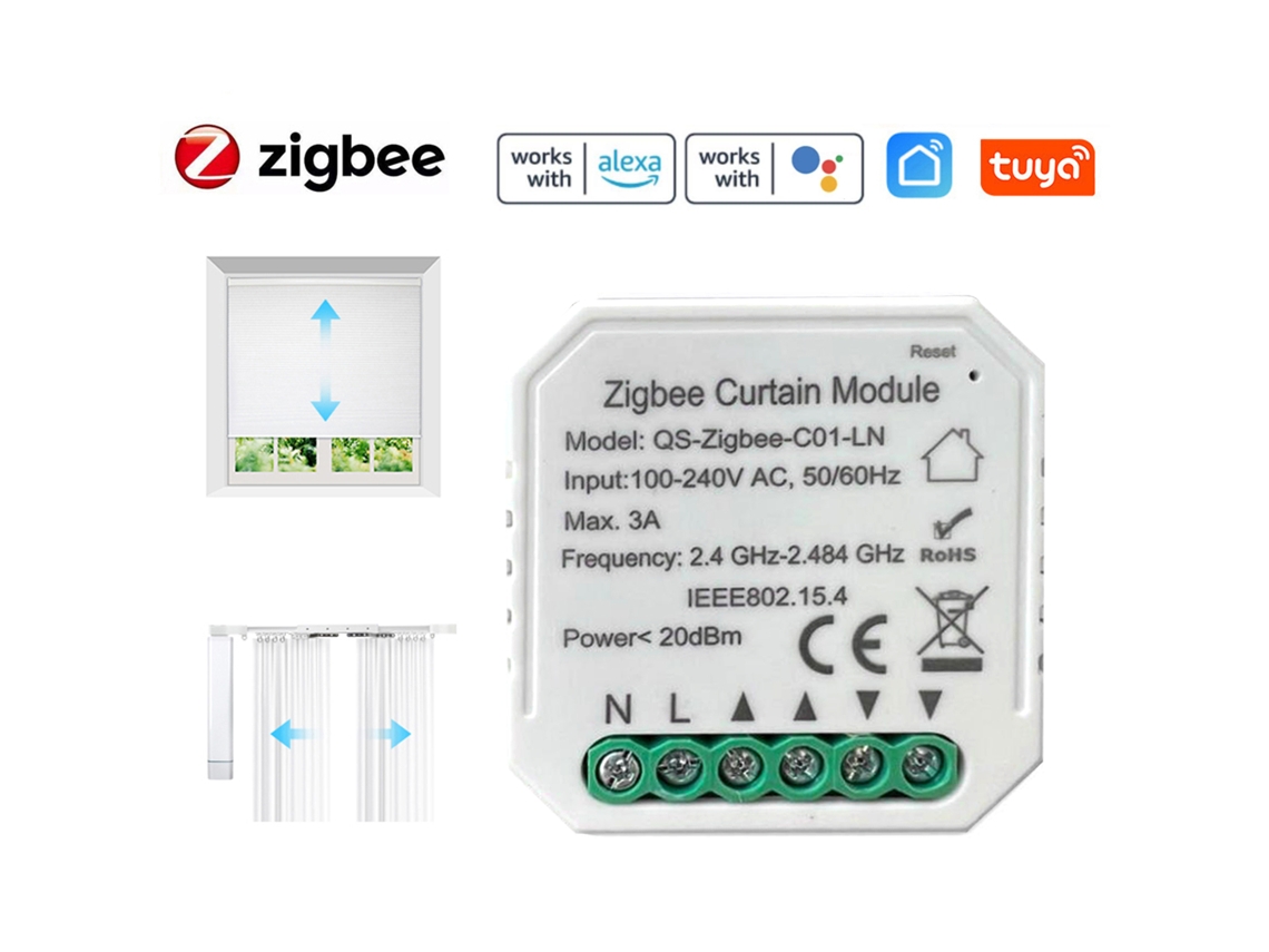 Módulo de Cortina Inteligente Tuya Zigbee Diy Compatível com Alexa Home