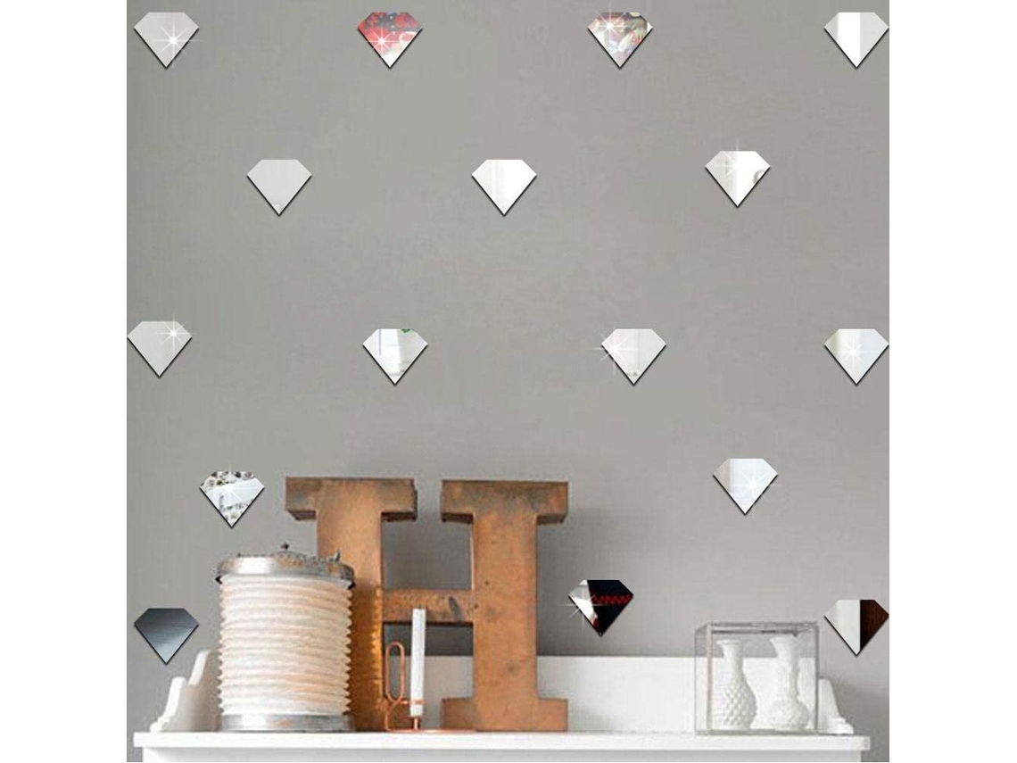 Adhesivos De Parede Bonitos E Inovadores Para Quarto E Sala De Estar, Fundo Decorativo De Parede (diamante Prata)