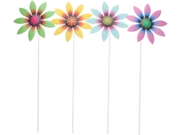 Conjunto De 4 Estacas De Metal Para Decoração De Jardim Com Flores, Ideais Para Gramados E Pátios Ex Gokoco