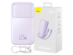 Baseus Powerbank Com Display 10000mah Para Celulares 22,5w Com Cabo Usb-c