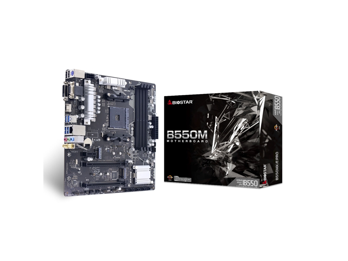 Placa Mãe BIOSTAR B550Mx/E Pro Amd B550 Amd Amd Am4