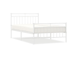 Estrutura de Cama com Cabeceira e Pés Metal Branco MAISON EXCLUSIVE 107x203 cm