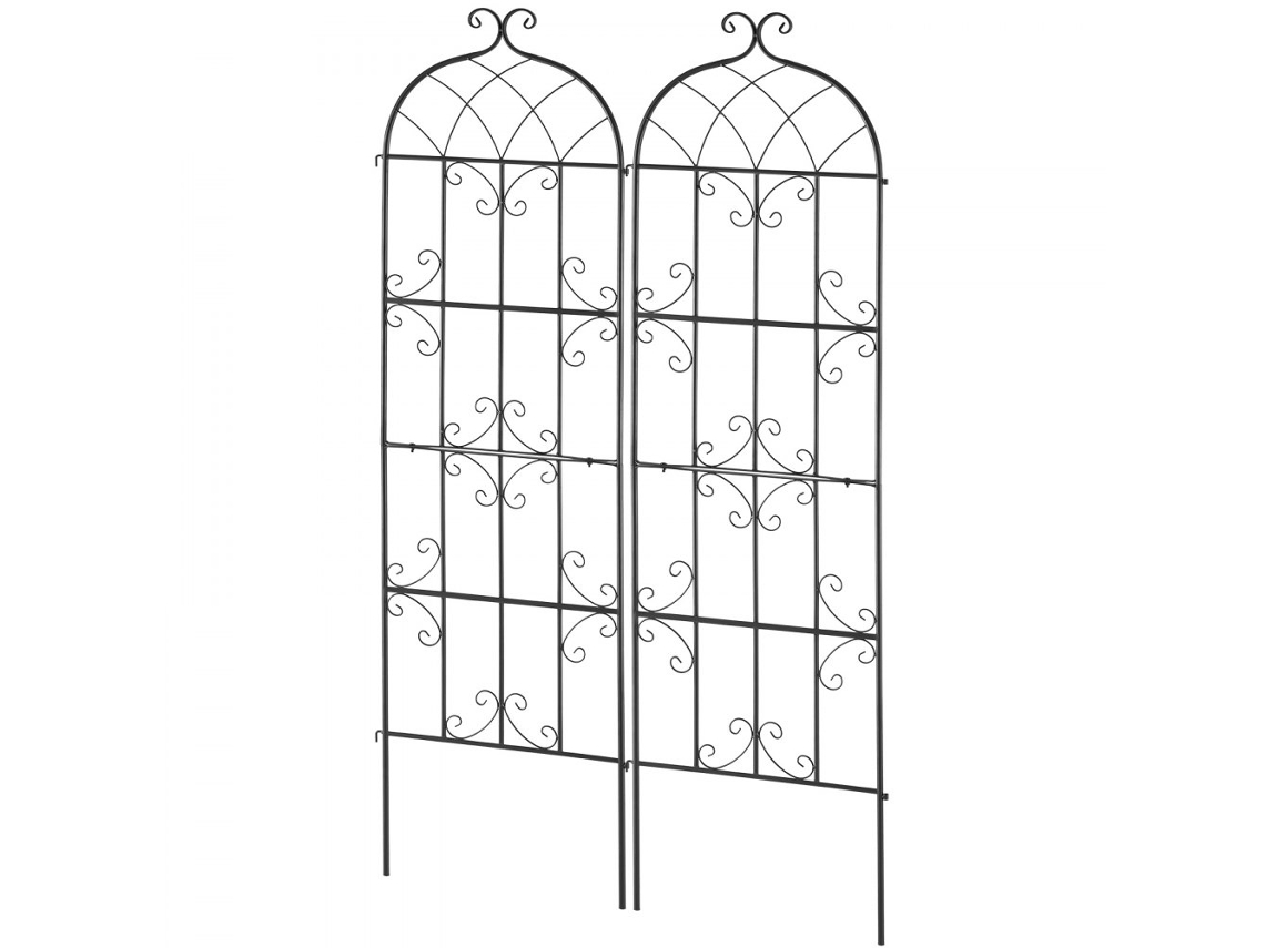 Conjunto De Suportes Metálicos Para Trepadeiras E Hortaliças 51x180cm Tekmaquinas