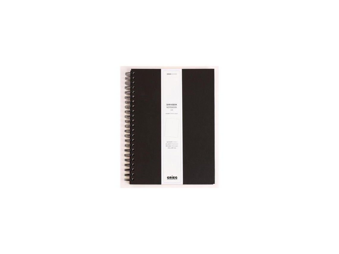 Bloco de Recibos Grieg Design A4 100g Sem Pauta Preta BRILVIBERA