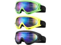 Óculos de Esqui, Óculos de Motocicleta, Pacote com 3 Óculos de Neve para Snowboard BRILVIBERA