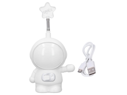 Rebe-lâmpada De Escritório Led Com 2 Modos, Proteção Ocular, Carga Usb, Luz Noturna Astronauta E Sacaponta Branco