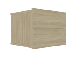 Bedside Cabinet, Bedside Cabinets Vidaxl Bege Madeira Processada (n/a)