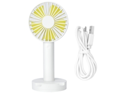Ventilador Mini Portátil Usb Silencioso Viagem Branco