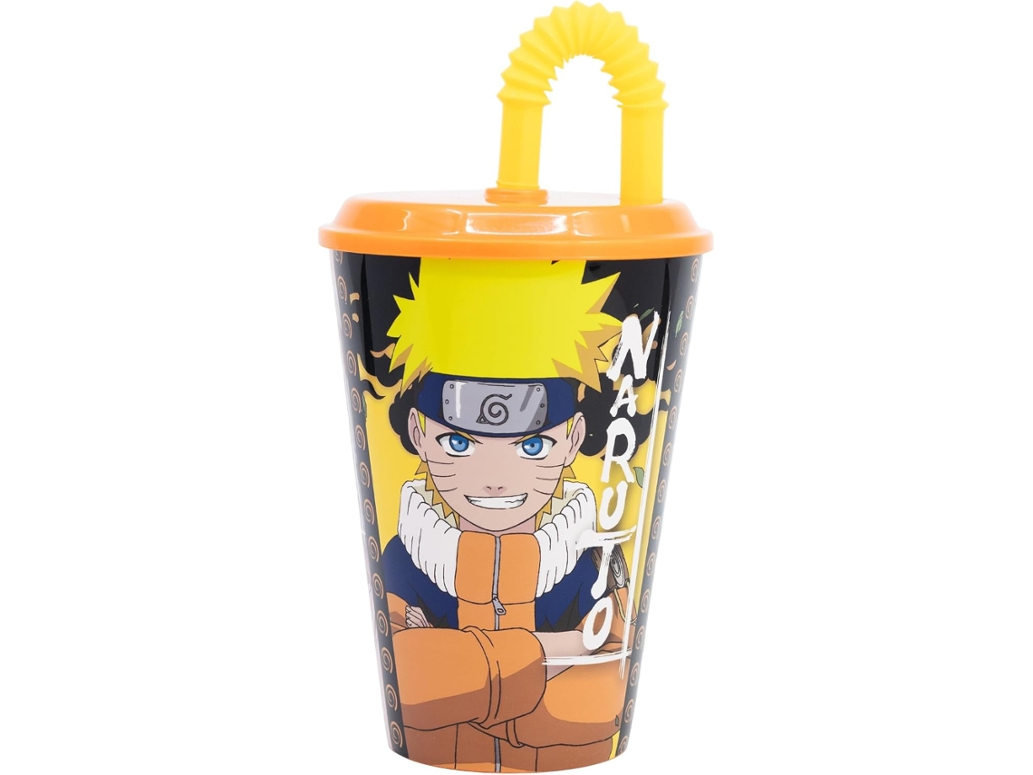 Copo Com Canudo Naruto Easy De 430 Ml 87494