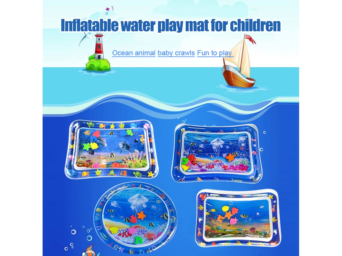 Colchón De Água Inflável Para Bebê Com Peixes, Ideal Para O Verão