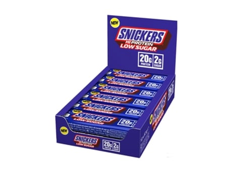 Barra Snickers com alto teor de proteína e baixo teor de açúcar Mars Protein (12x57g)