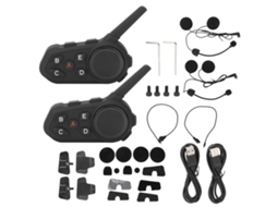 Fone de Ouvido Bluetooth para Capacete de Moto EOOCOO (bluetooth V5.1, Intercom de 1200m Entre Duas Unidades)