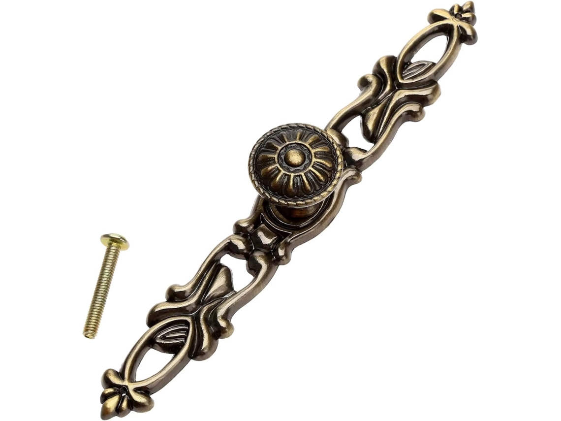 Puxador De Porta Retrô Em Metal, Puxador De Armário, Puxador De Gaveta Em Latão Bronze, 152mm, Latão Antigo Com Parafuso