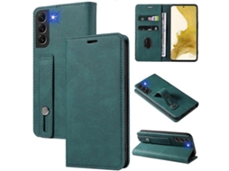 Capa De Couro Com Pulseira Magnética Para Samsung Galaxy S22 5g