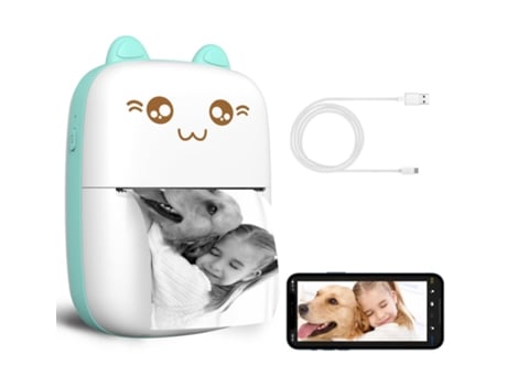 Impressora KLACK C9 Bluetooth Cat Pocket Térmica- Verde
