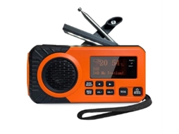 Rádio de Emergência Solar Portátil, Manivela, Multifuncional, DAB/FM, Bateria 5000mah, Bluetooth AQUAFORGE