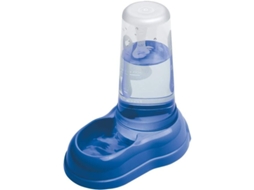 Dispensador De Comida Secca E Água Para Cães E Gatos Com Tanque Transparente 0,6 Litros Azul