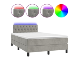 Box Spring Bed, Box Spring Beds Vidaxl Cinzeto Veludo (120 X 200 Cm)