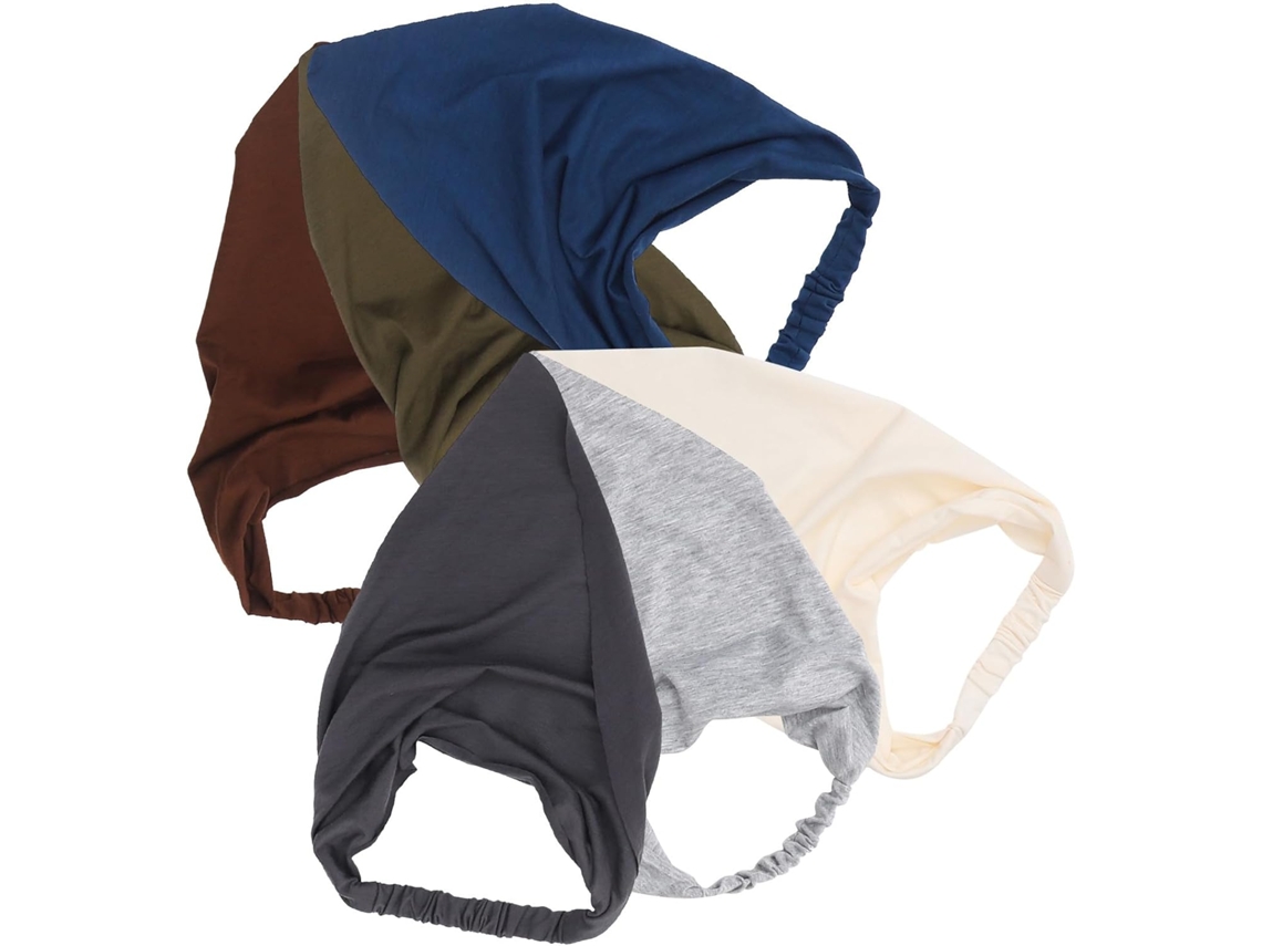 Bandanas Femininas Elásticas Em Algodão E Poliéster, Estilo Boêmio Elegante, Conjunto De 6 Peças, Faixas De Cabelo.