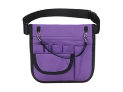 Bolsa de cintura ultrafina e de grande capacidade para enfermeiras, com vários compartimentos, roxa.