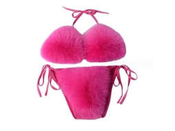 Conjunto de biquíni feminino de duas peças com alças no pescoço, em couro sintético, ajustável e com alças removíveis, modelo 2026.