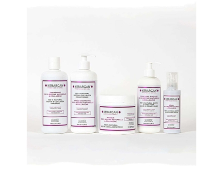 Champô Condicionador Máscara Sérum e Leave In Biotina e Colagénio KERARGAN