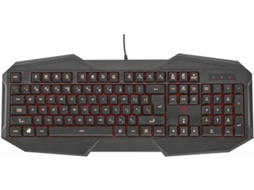 Teclado Gaming TRUST GXT 830 (Membrana - Português - Preto)