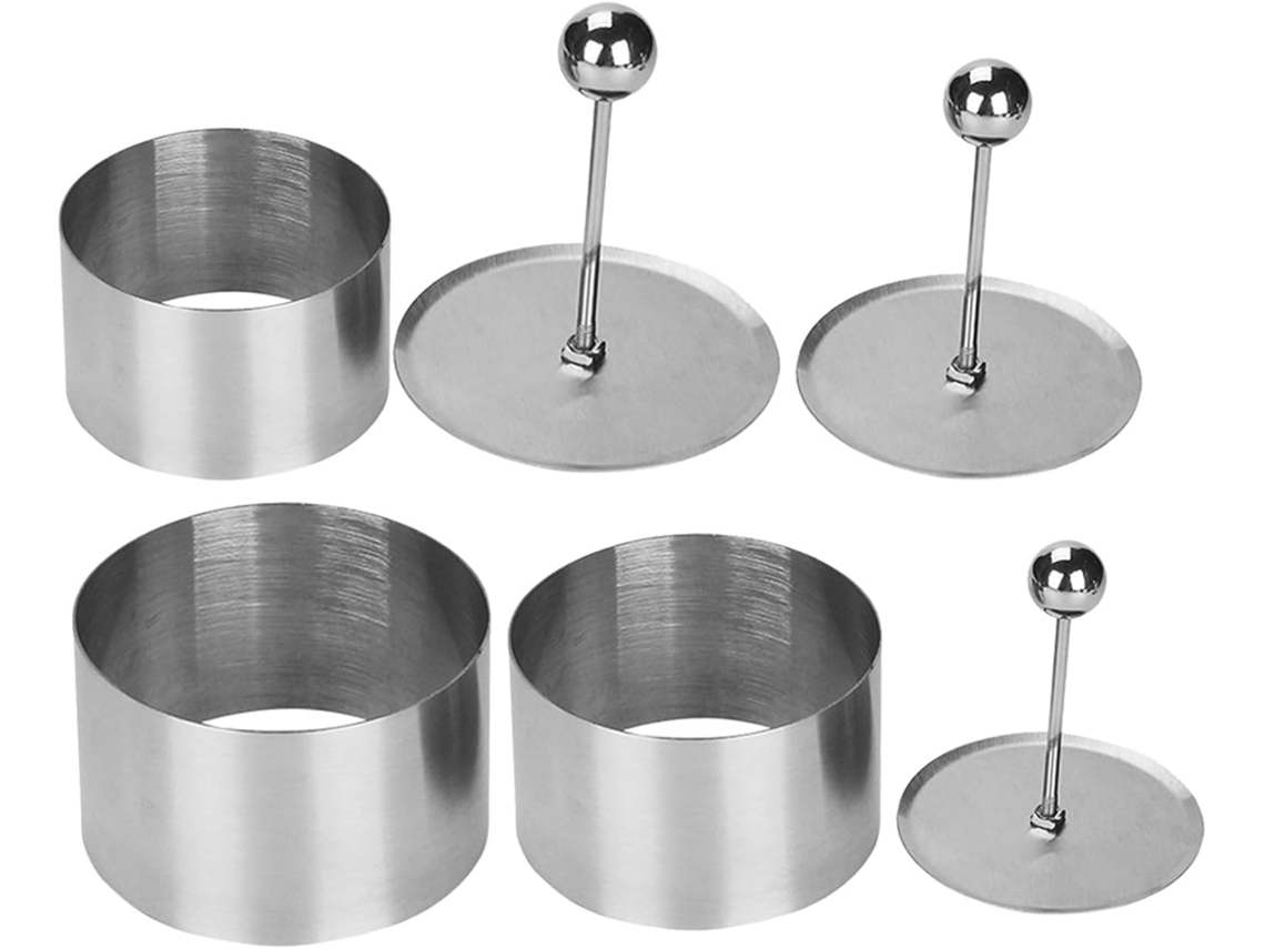 Conjunto De 3 Peças De Formas Redondas Antiaderentes Em Aço Inoxidável