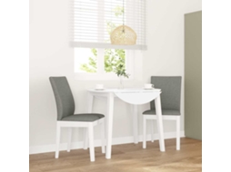 Vidaxl Cadeiras De Jantar Com Almofadões 2 Pcs Madeira Maciça Branco
