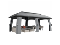 Pavilhão Tenda Festa 3x6x3m cinza escuro anti mosquito ventilado até 15 pessoas S/MARCA