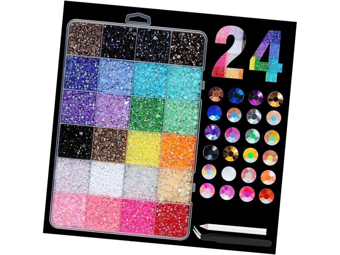 Conjunto SFUSHOS de 24 Grades de Contas com Base para Artesanato