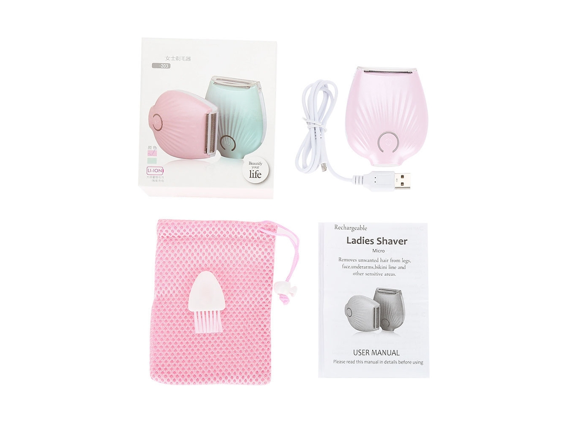 2026 afeitadora Eléctrica 3 em 1 para Mulher Depiladora Painless Remover Pelo Rostro Cuerpo Axilas Rosa