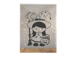 Decoração De Porta Halloween Laxiscreed Com Bruxa Na Vassoura, Ideal Para Cantoneira E Irritação De Porta
