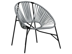 Maison Exclusive - Cadeira De Jardim Em Forma De Ovo Vime Pe Preto E Cinza-claro