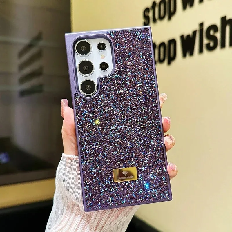 (roxo, Galaxy S26 Ultra) Capa De Celular Luxuosa Com Diamantes Brilhantes, Capa Traseira À Prova De Choque