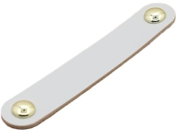 Puxadores De Gaveta Em Couro, Puxadores De Gaveta Em Couro Multicoloridos 96a 128mm Bege Cromado, 96mm