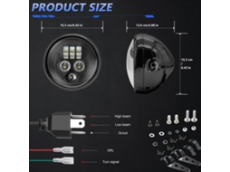 5.75 Inch Motorcycle Led Headlight With High/low Beam Drl Turn Signal 1 Pack
