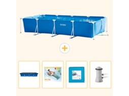 Intex Piscina Com Estrutura Retangular - 450x220x84 Cm - 5-peças S129
