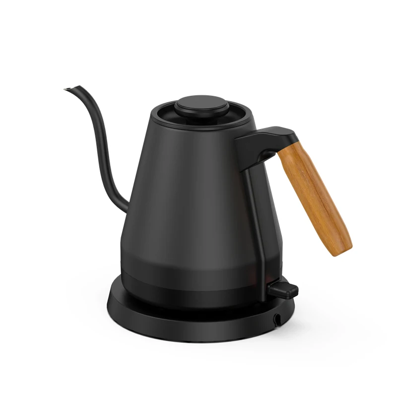 Chaleira Elétrica (preta) 1500w, Cafeteira Pour-over, Bule De Chá, Aço Inoxidável 304, Chaleira Com Bico, 800ml