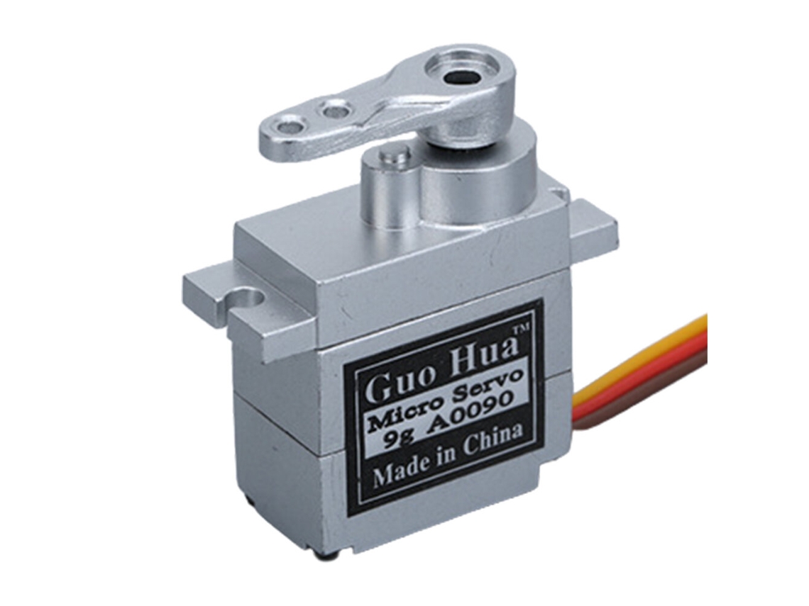 Servo Digital Micro de Alto Torque Guo Hua A0090 de 9g com Engrenagens Totalmente Metálicas para Carros e Robôs de Controlo Remoto. MDUG