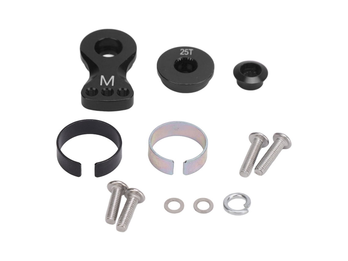 Braço De Servo Ajustável 25t De Liga De Alumínio Para Carros Rc 1/10 Comprimento 29.5mm Preto