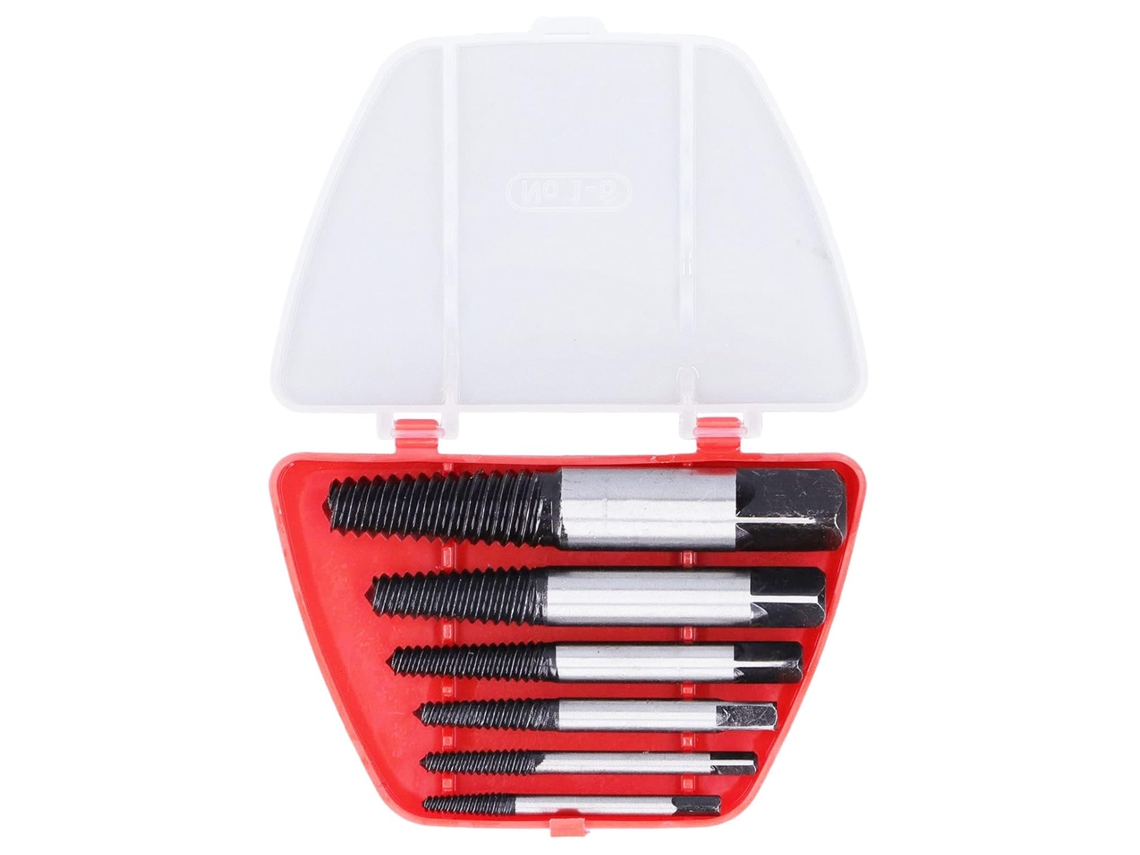 Conjunto De 6 Extratores Parafusos, Brocas De Aço Carbono Para Remoção Parafusos Quebrados, Ferramenta Portátil